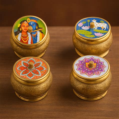Salvus APP SOLUTIONS Brass Sindoor Box/Sindoor Dibbi – Handmade ...