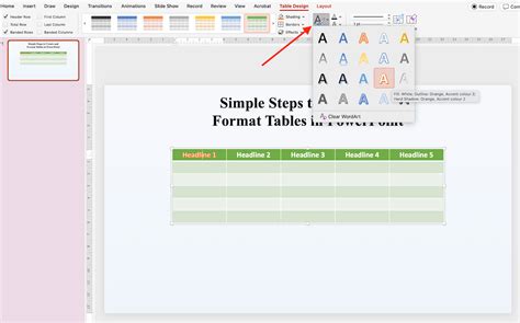 Image result for How Create Table in Presentation