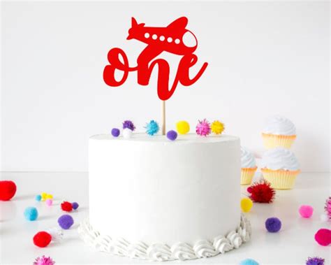 Buy Airplane One Cake Topper SVG Time Flies First Birthday Cake Online ...