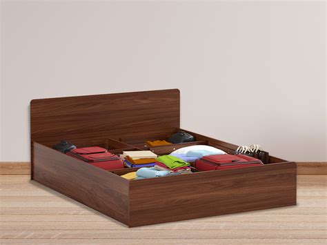 Amazon Brand - Solimo Madray Queen Size Engineered Wood Bed with Box ...