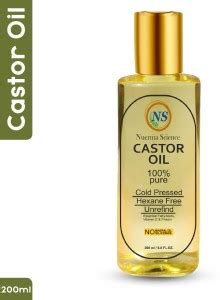 Nuerma Science 100 % Pure Castor Oil (Unrefined Cold Pressed) 200 ML ...