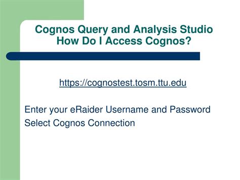 Rezultat imagine pentru Cognos Query Studio Guide