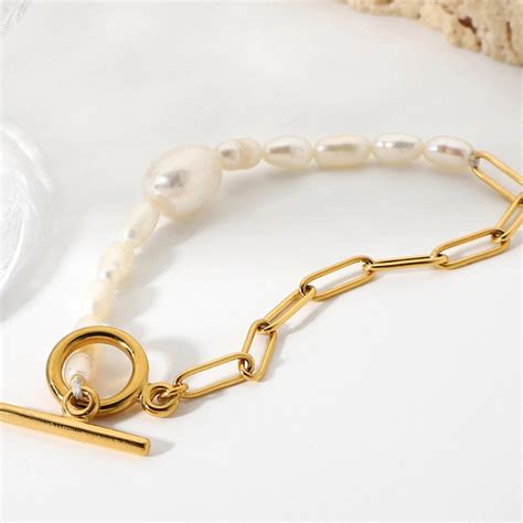 Best Gold Pearl Bracelet Jewelry Gift for Women Best Vintage - Etsy