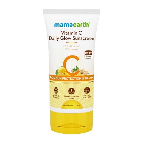 Foxy.in : Buy mamaearth Vitamin C Daily Glow Sunscreen SPF 50 PA ...