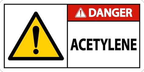 Le panneau d'acétylène sur fond blanc | Vecteur Premium