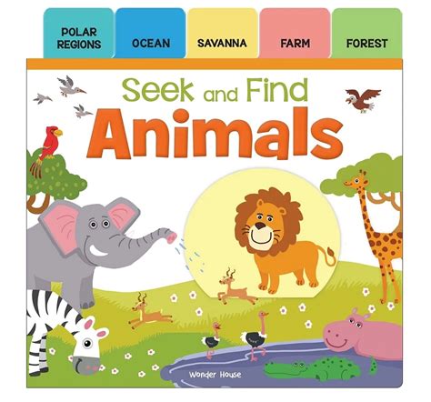 Wonder House Books Seek and Find Animals Early Learning Board Books ...