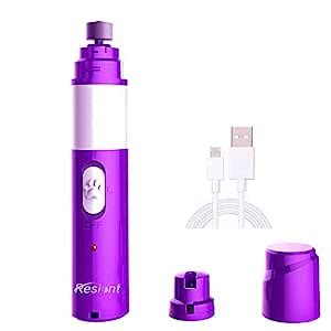 Resiont Dog Nail Grinder Upgraded Professional 2-Speed Electric USB ...