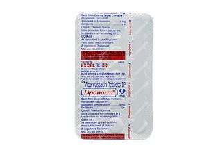 Liponorm 5mg Tablet 15: Uses, Side Effects, Price & Substitutes