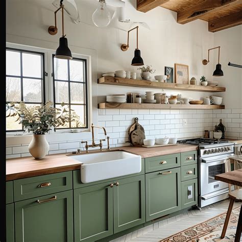 Butcher Block Countertops With Green Cabinets - Posh|Chic|Cool | Green ...