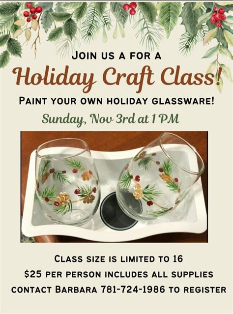 Holiday glass paint event. , 356a south Ave. Whitman ma, Whitman, MA, 3 ...