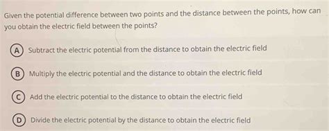 Image result for Potential Difference Between Two Points