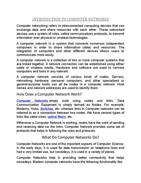 Basic Introduction TO Computer Networks - INTRODUCTION TO COMPUTER ...