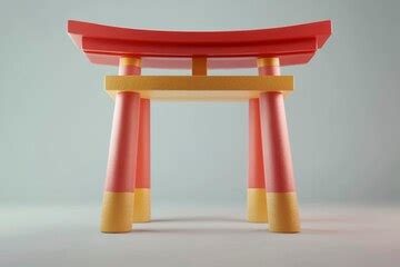 Modern minimalist torii gate structure a minimalist representation of a ...