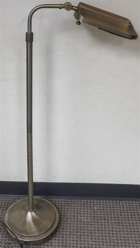Lot - Verilux Brushed Aluminum Adjustable Floor Lamp