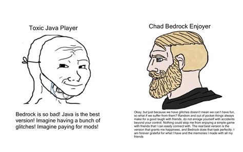 Java vs Bedrock Wit Her Meme 的图像结果