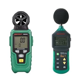 MASTECH MS6652C Anemometer & MS6701 Sound Level Meter Combo ...