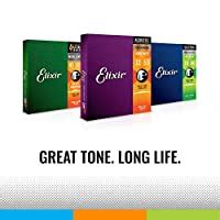Elixir Strings Acoustic Phosphor Bronze Strings NANOWEB Coating, 6 ...