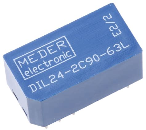 DIL24-2C90-63L Meder | Meder PCB Mount Reed Relay, 24V dc Coil, DPDT ...