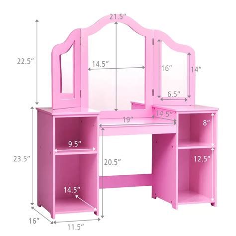 Infans Vanity Table Set Makeup Dressing Kids Girls India | Ubuy