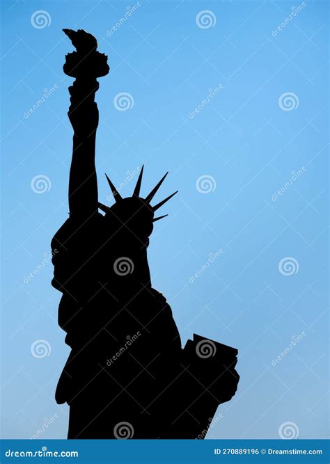 Silhouette of Statue of Liberty Stock Photo - Image of idea, fight: 270889196