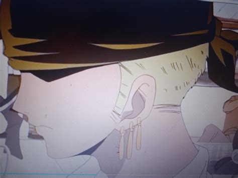 Is it because the flashback has some sort of color filter or did Zoro ...