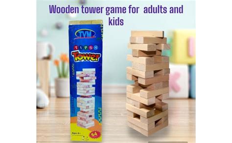 Buy DP Tools Wooden Tipsy Tower Game (54 Pieces) Online at Low Prices ...