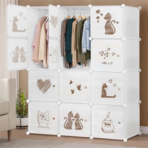ABOUT SPACE Collapsible Wardrobe - DIY 12 Cube Plastic Almirah for Clo ...