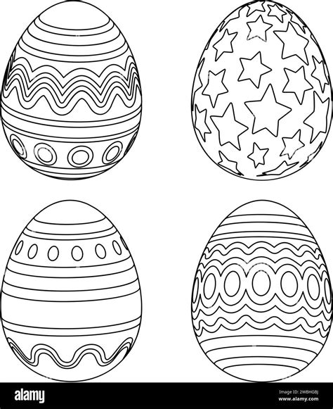 Easter Egg Outline Drawing