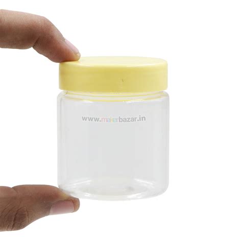 [Type 1] Plastic Round Jar Storage Box Container with Yellow Lid