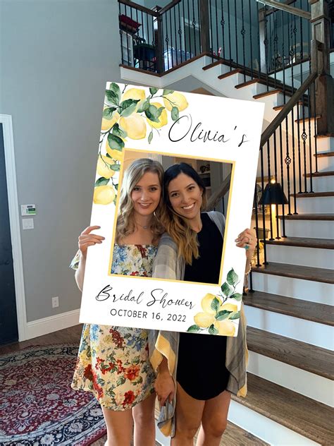 Photo Prop Frame PRINTED, Ready to Use, Lemon Bridal Shower, Lemon Baby ...