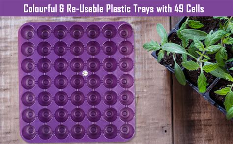Kraft Seeds! Cheap & Heavy 4 Colourful Reusable Seeds Trays for ...