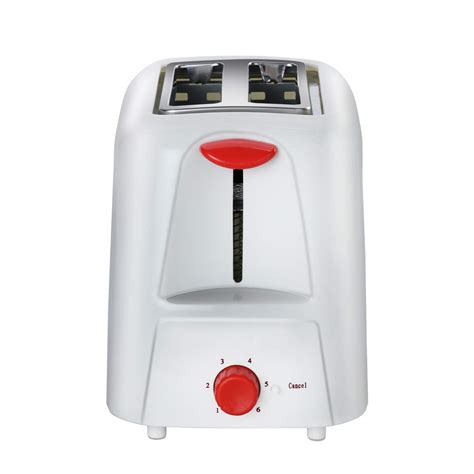 Maharaja Whiteline Viva 750-Watt Pop-up Toaster (Red and White)