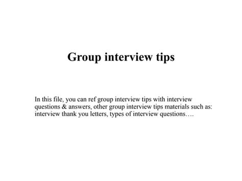 Image result for Group Job Interview Tips