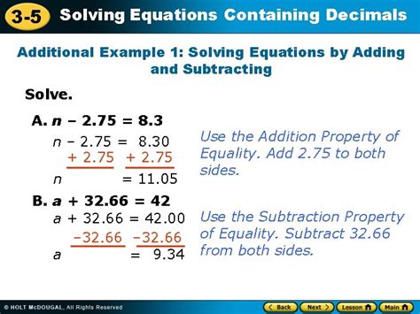 Image result for Solving Equations Containing Decimals