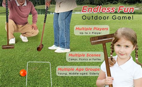 Buy Synco Croquet Sport Diamond Croquet Set 6 Player,Professional Set ...