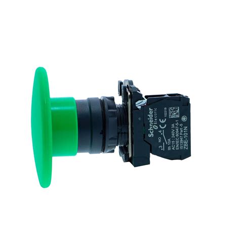 XB5AR31N - Push button, Harmony XB5N XB7N, plastic, mushroom, green ...