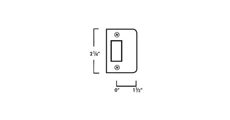 DON-JO EL11515A 2 1/4" X 1 1/2" Extended Lip Strike Plate | Ferguson Home