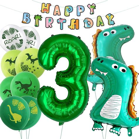 Buy Dinosaur Balloons Party Decorations 3rd,Dinosaur Themed Birthday ...