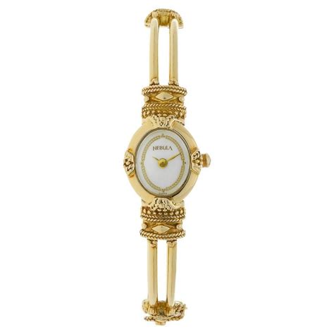 Buy Online Nebula Quartz Analog Mother of Pearl Dial 18 Karat Gold ...