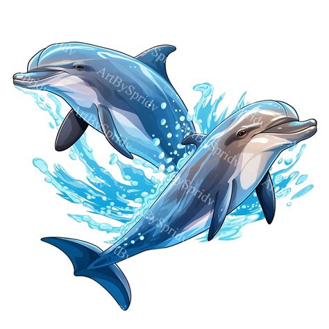 Dolphins Jumping Clip Art