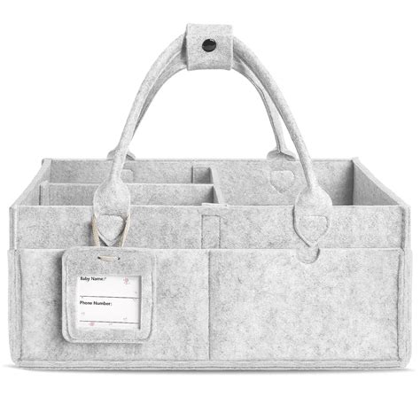 GEMII Diaper Caddy Organizer - Large Baby Caddy Organizer with Handle ...