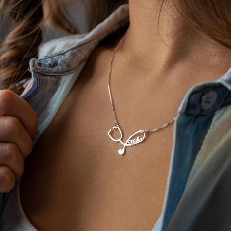 Personalized Stethoscope Necklace With Name – KAKTIYA