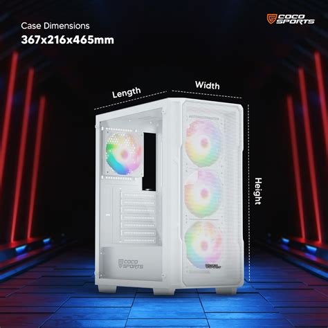 Core 200M Gaming Cabinet, Mid ATX - Black & White