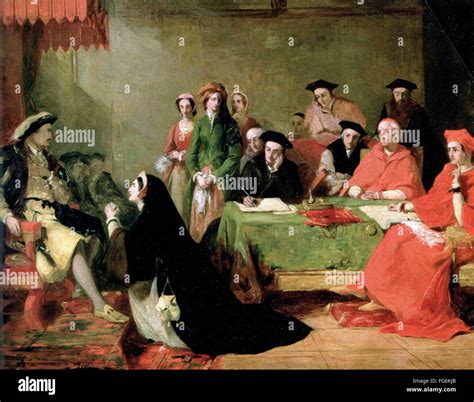 Catherine of Aragon pleading her case against divorce from King Henry ...