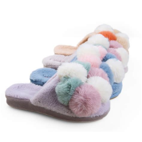 Corifei Colorful Fur Women Arch Support Slippers - China Women Slipper ...