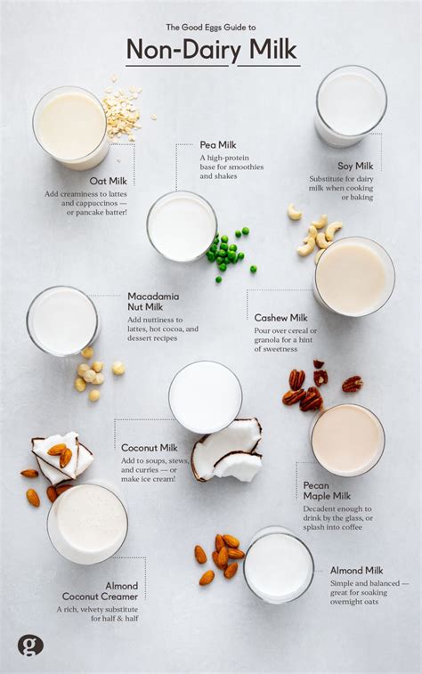 Demystifying Non-Dairy Milk [Infographic] | Scratchpad by Good Eggs | Food menu design, Milk ...