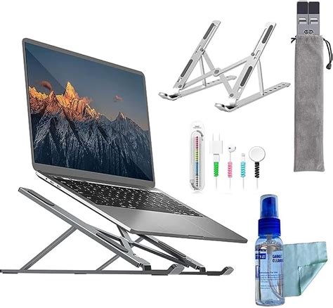 NOVICORE Premium Metal Laptop Stand - Foldable, Height Adjustable ...