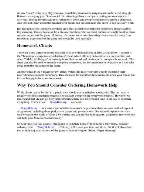 Homework Cheats 的图像结果