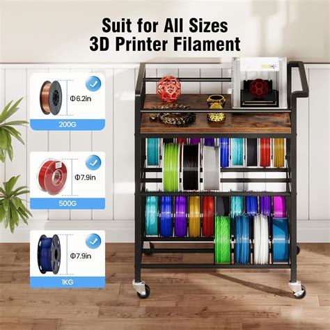 ODPEOZT 3D Printer Filament Storage Rack- Rolling Spool India | Ubuy