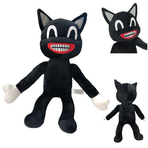 Buy Black Cartoon Cat Plush Toy - 11.8" Embrace Black Cartoon Cat ...
